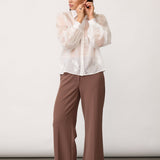 NovinCC Emb LS Shirt - Off white - Co'couture