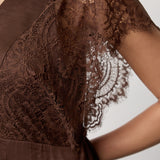 IdunCC Lace Dress - Dark Brown