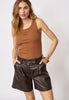 GrannyCC Rib Solid Emb Tank - Suntan
