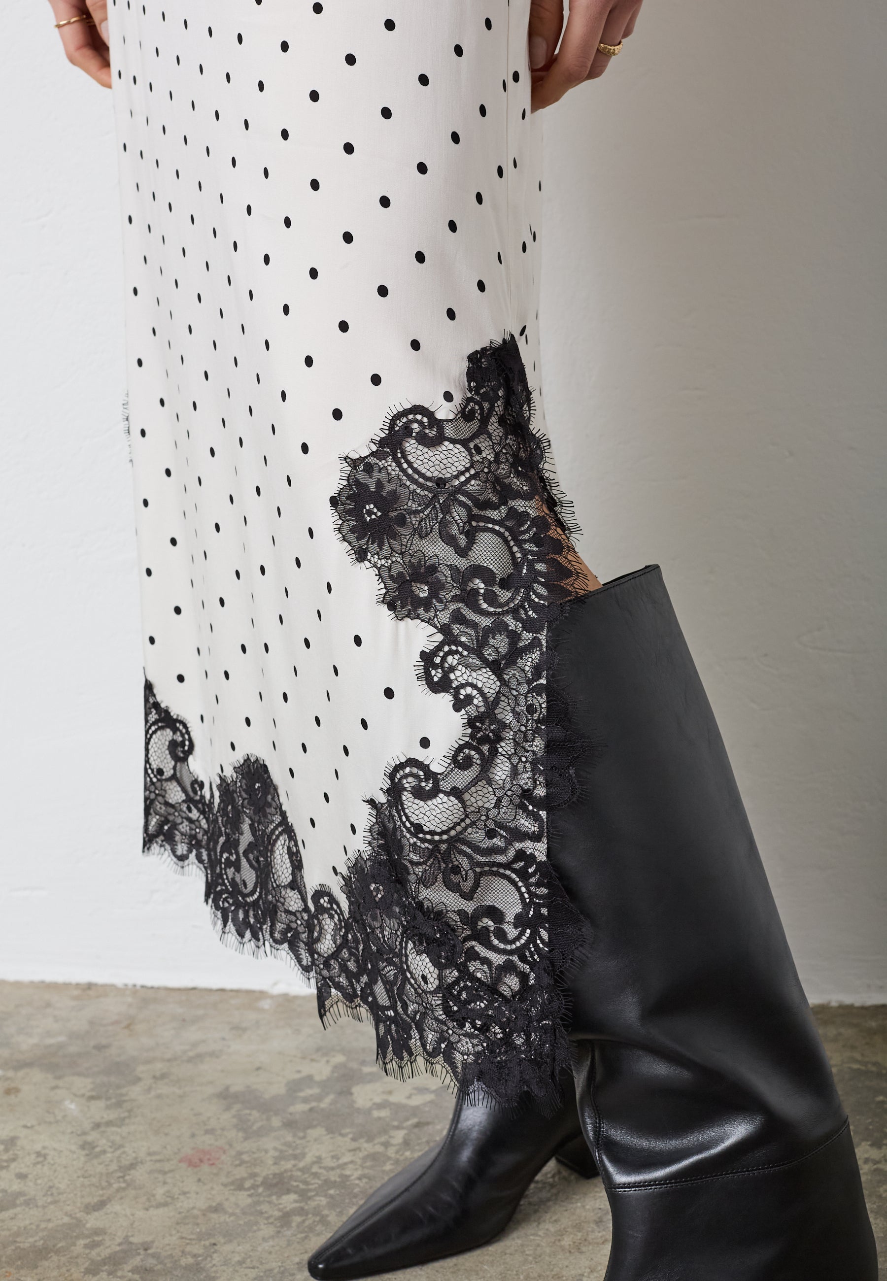 AmeliCC Dot Lace Skirt - Off white - Co'couture
