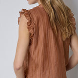 ReggieCC Frill Top - Suntan