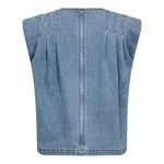 AsjaCC Wrap Denim Top - Denim blue - Co'couture