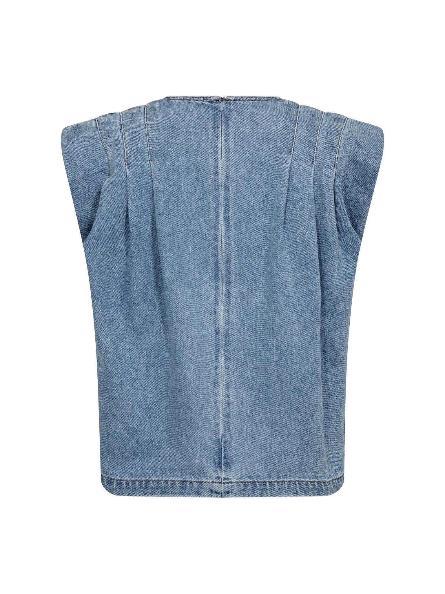 AsjaCC Wrap Denim Top - Denim blue - Co'couture