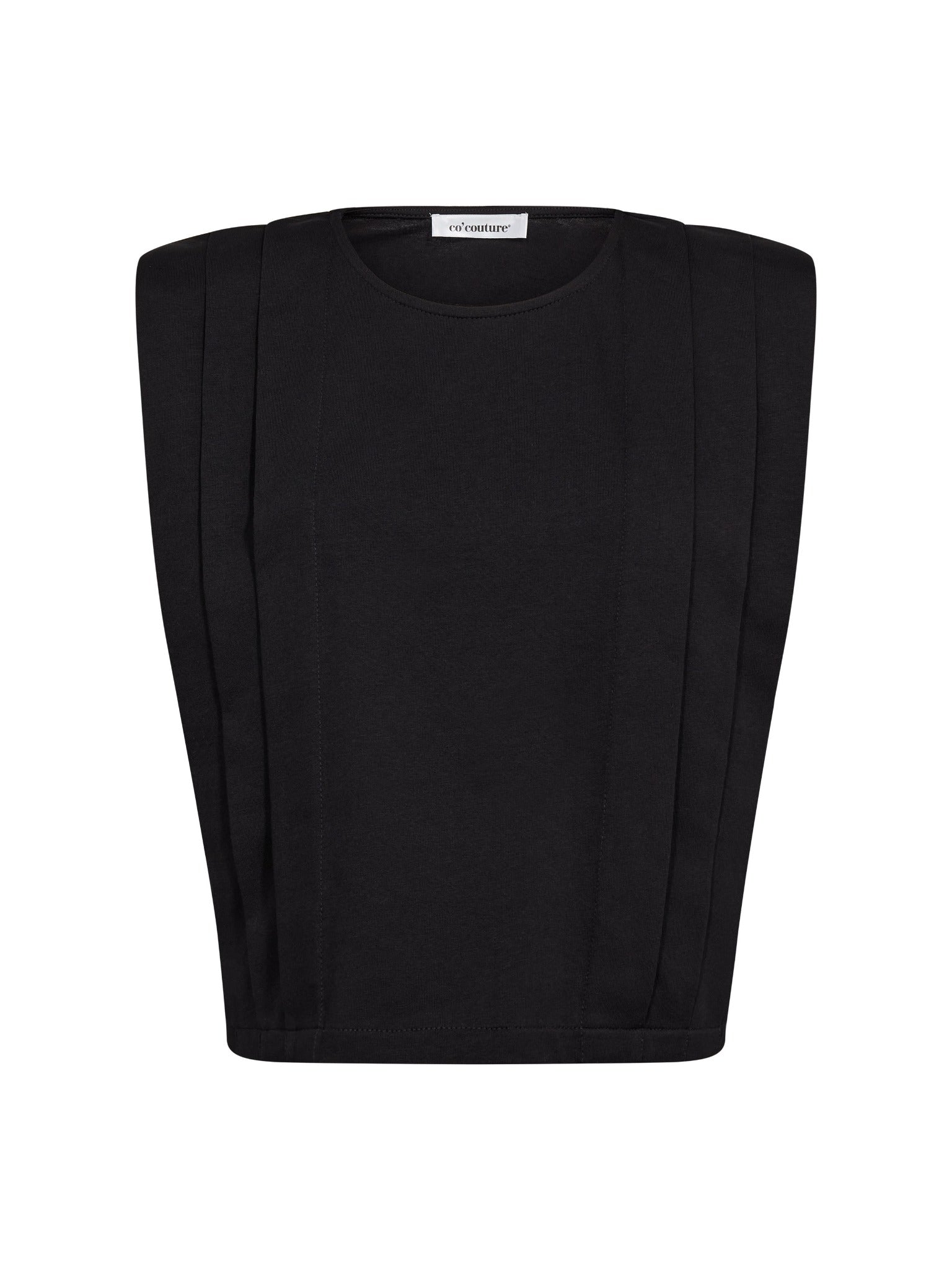 ZelliCC Padded Pleat Top - Black - Co'couture