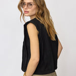ZelliCC Padded Pleat Top - Black - Co'couture