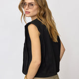 ZelliCC Padded Pleat Top - Black - Co'couture