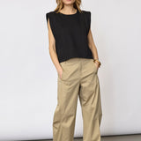 ZelliCC Padded Pleat Top - Black - Co'couture
