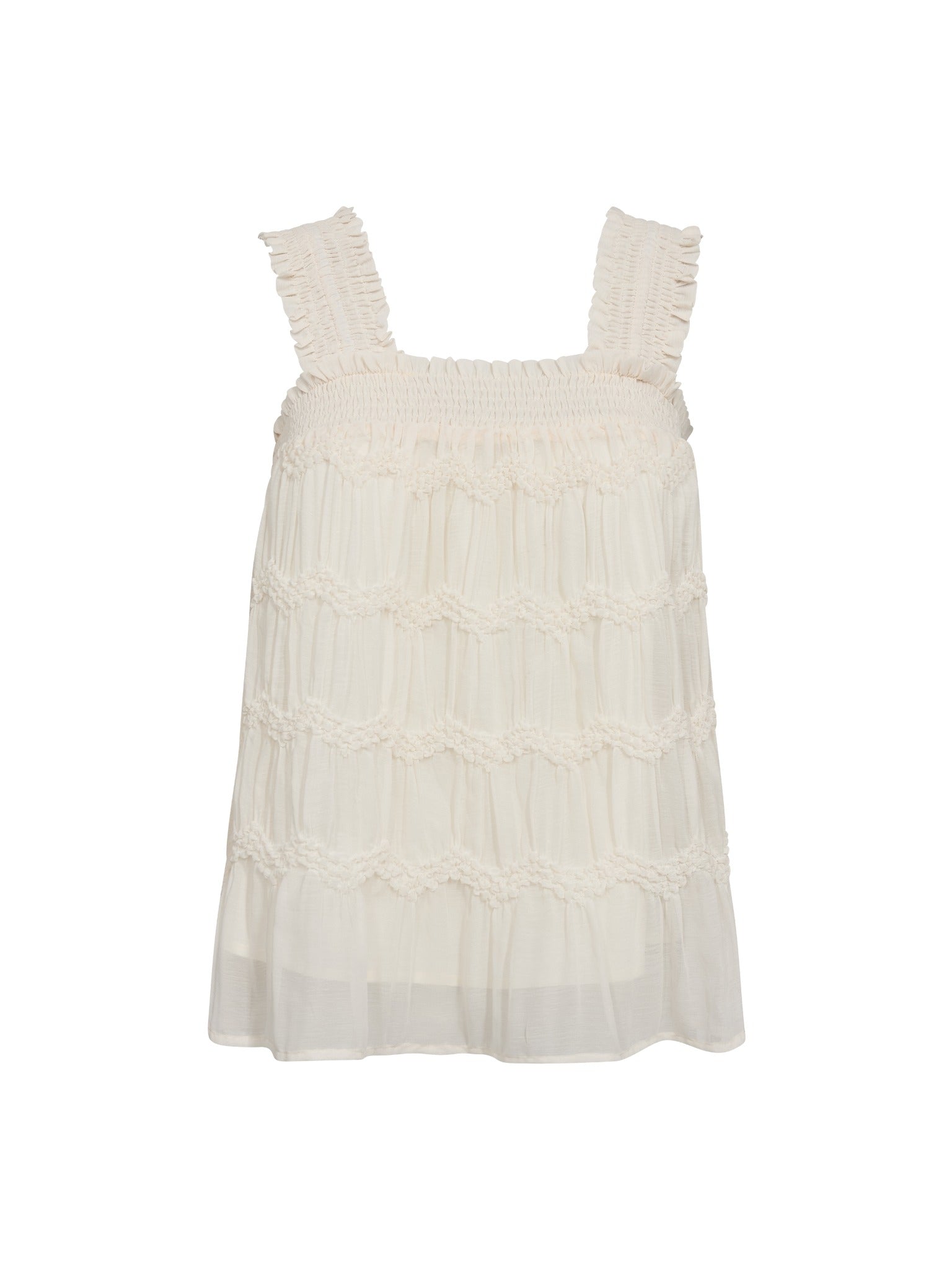 JerryCC Smock Strap Top - Off white - Co'couture