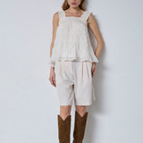 JerryCC Smock Strap Top - Off white - Co'couture