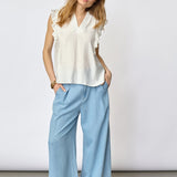 HeraCC Frill SS V-Top - White