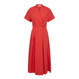 ElaraCC Wrap SS Dress - Flame