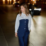 GabieCC Pin Wide Pant - Navy