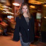 VolaCC Cape Button Blazer - Black