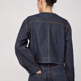 SiggaCC Stripe Jacket - Denim Blue