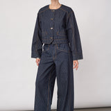 SiggaCC Stripe Jacket - Denim Blue