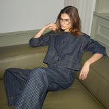 SiggaCC Stripe Jacket - Denim Blue
