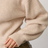 RowCC Zip Knit Cardigan - Creme