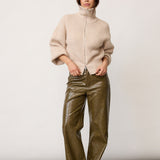 RowCC Zip Knit Cardigan - Creme