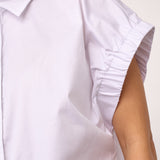 PoppyCC Elastic Cuff SS Shirt - White