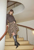 DagnyCC Check Tie Skirt - Brown
