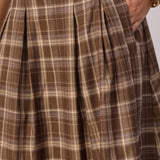 DagnyCC Anya Check Pleat Skirt - Brown