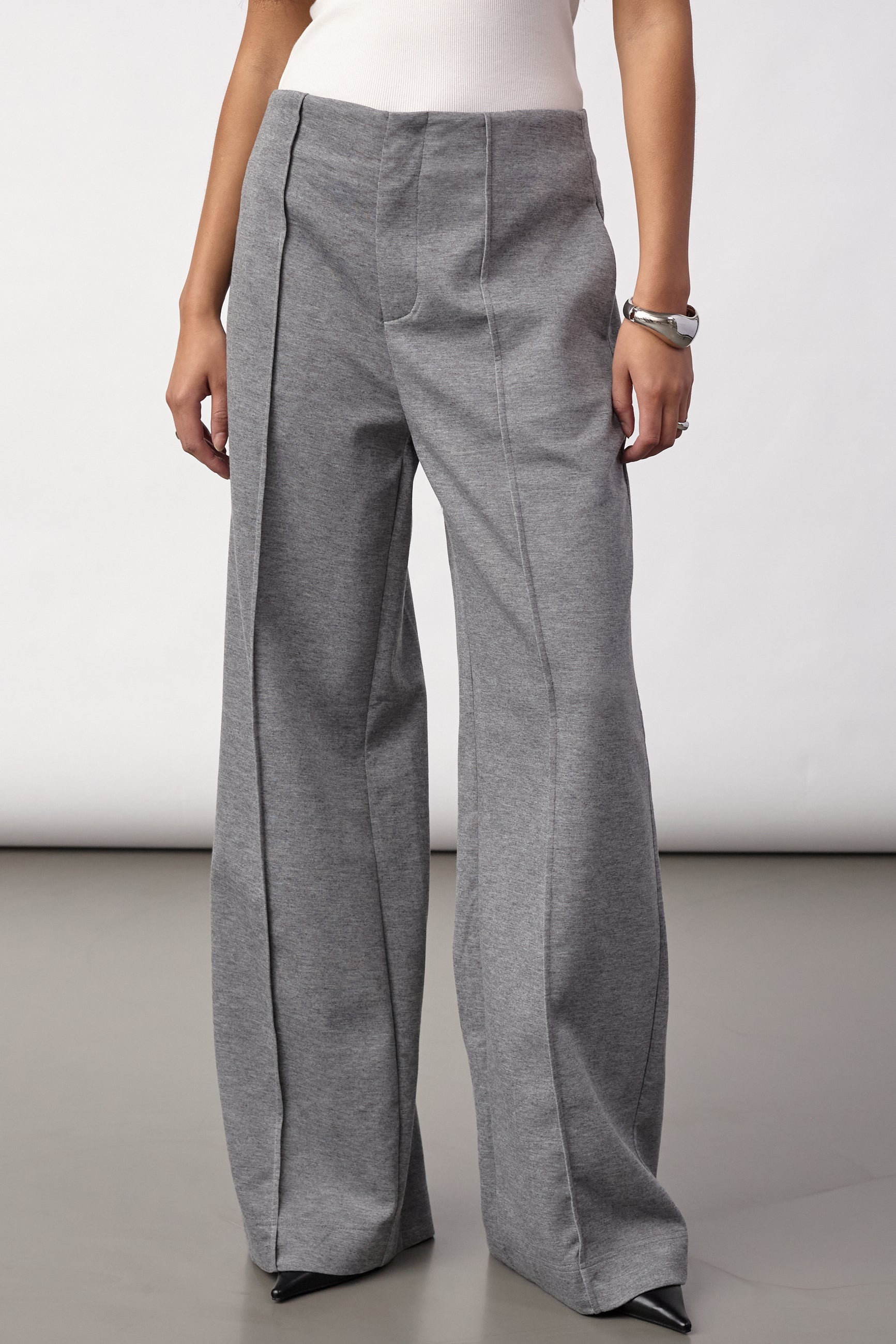 LanceCC Crease Sweatpant - Mid Grey Melange - Co'couture