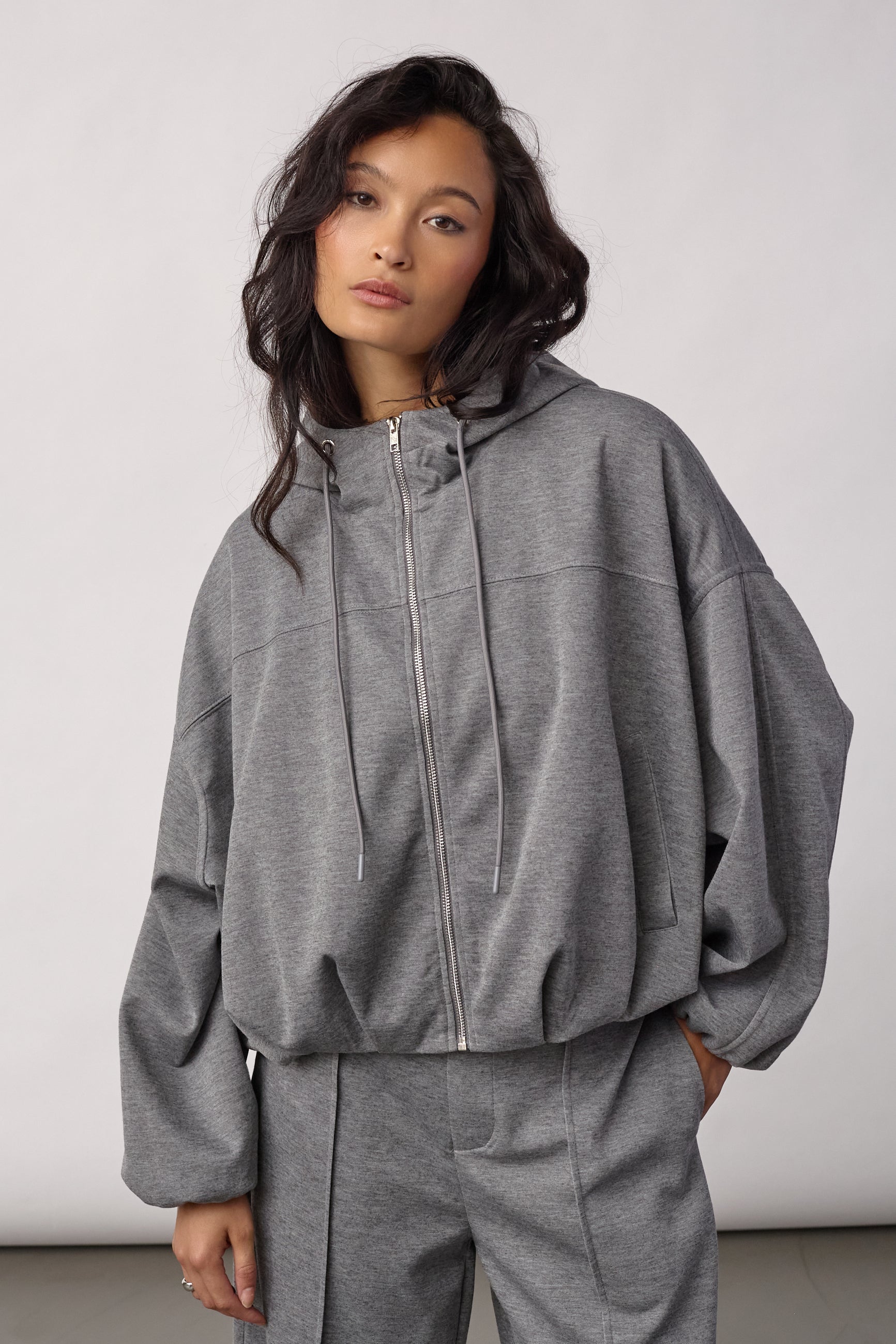 LanceCC Balloon Hoodie - Mid Grey Melange - Co'couture
