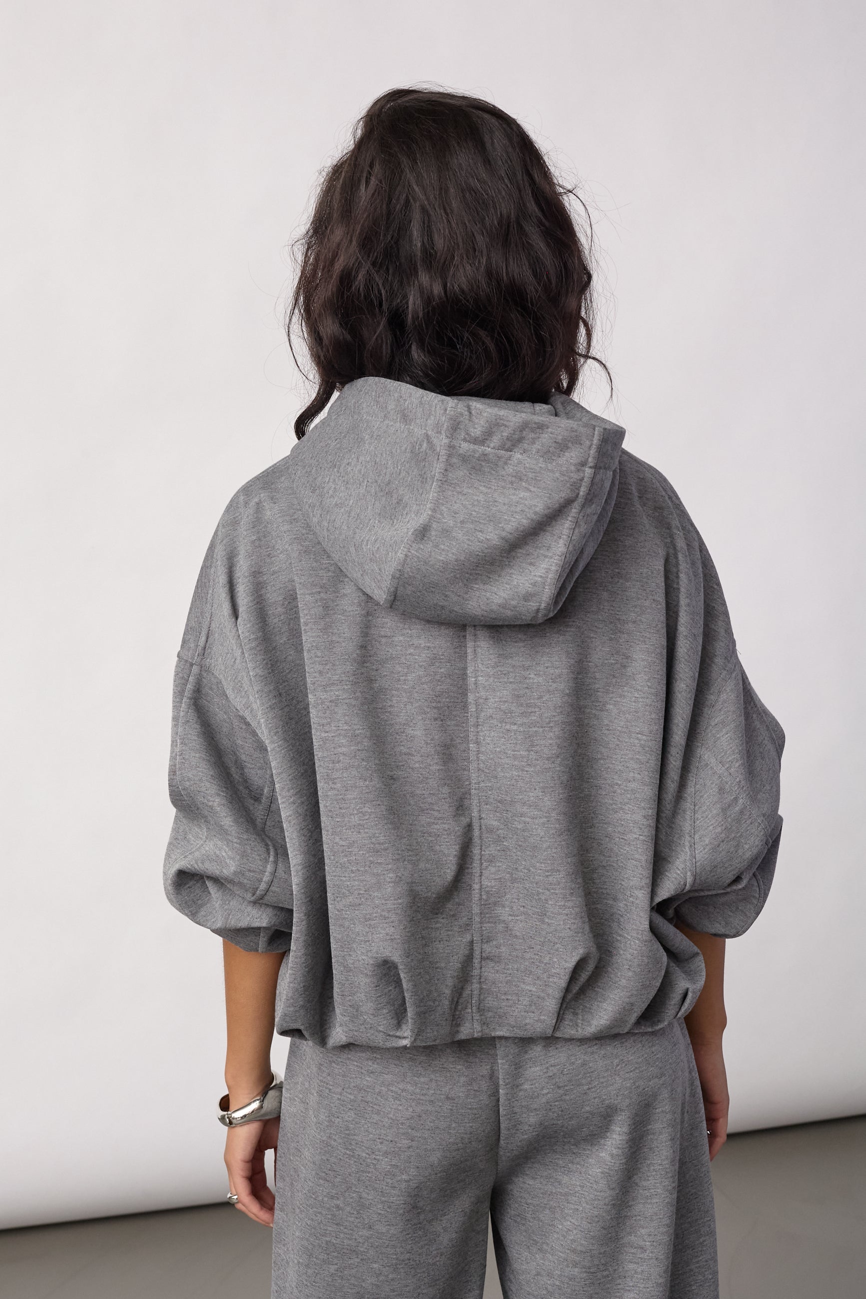 LanceCC Balloon Hoodie - Mid Grey Melange - Co'couture