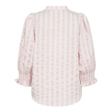 SailaCC Stripe SS V-Blouse - Rosebloom
