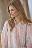 SailaCC Stripe SS V-Blouse - Rosebloom