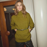 RowCC Rib Padded Roll-Neck Knit - Fern Green