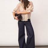 AviCC Lace SS V-Blouse - Mink