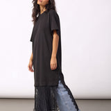LarsonCC Mix Lace Dress - Black