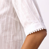 BessiCC V-Blouse - Off-White