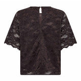 TreyCC Lace Tee - Dark Brown