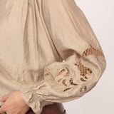 DelinCC Balloon Emb Shirt - Mink