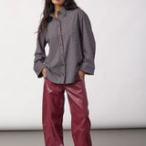 OdemCC Check Cuff Shirt - Dark Brown