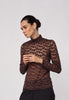 PenolaCC Turtleneck Blouse - Brown