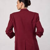 VoliCC Shoulder Blazer - Berry Red
