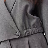 JackyCC Crop Blazer - Mid Grey