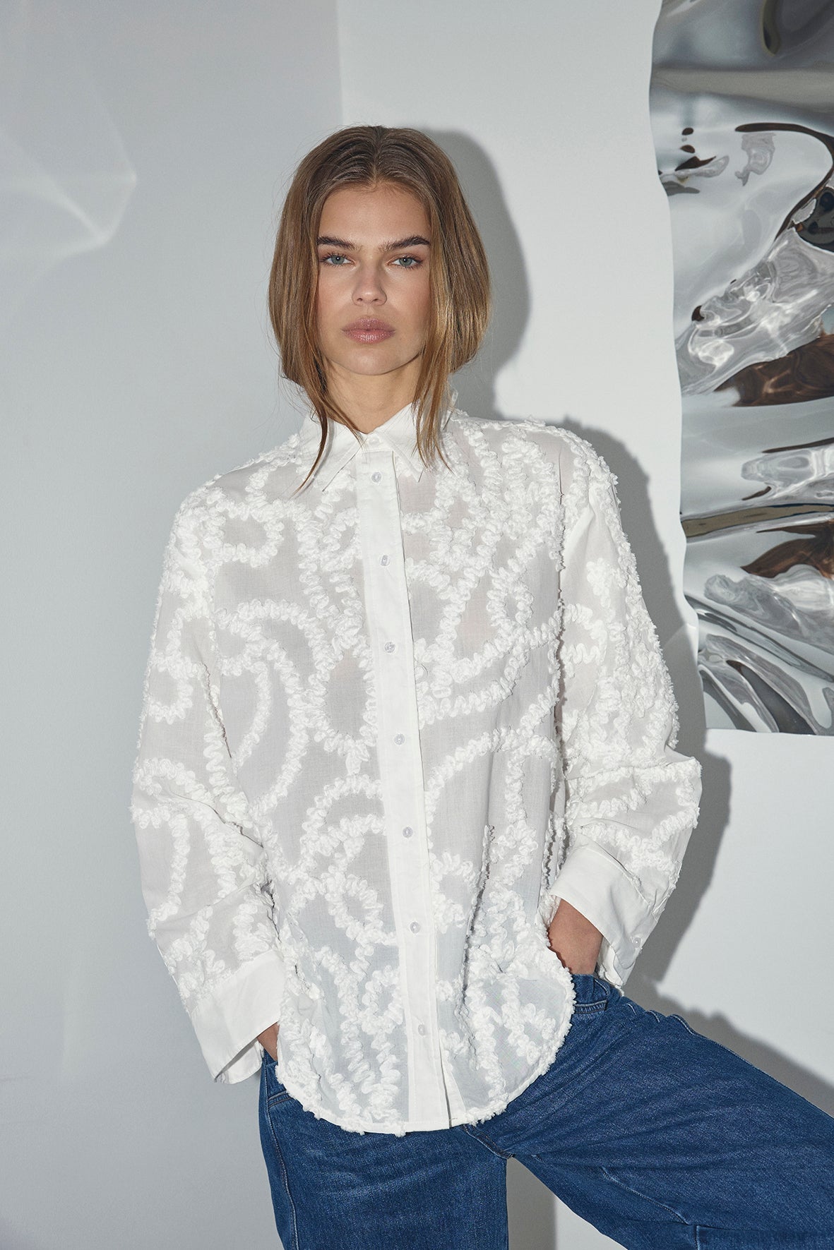 BrynnCC Structure Shirt - White - Co'couture