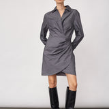 LyviaCC Pin Wrap Dress - Mid Grey
