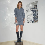 LyviaCC Pin Wrap Dress - Mid Grey
