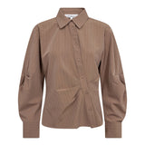 LyviaCC Asym Pin Shirt - Walnut