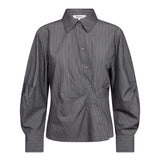 LyviaCC Asym Pin Shirt - Mid Grey