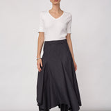 EloraCC Check Asym Skirt - Dark Grey