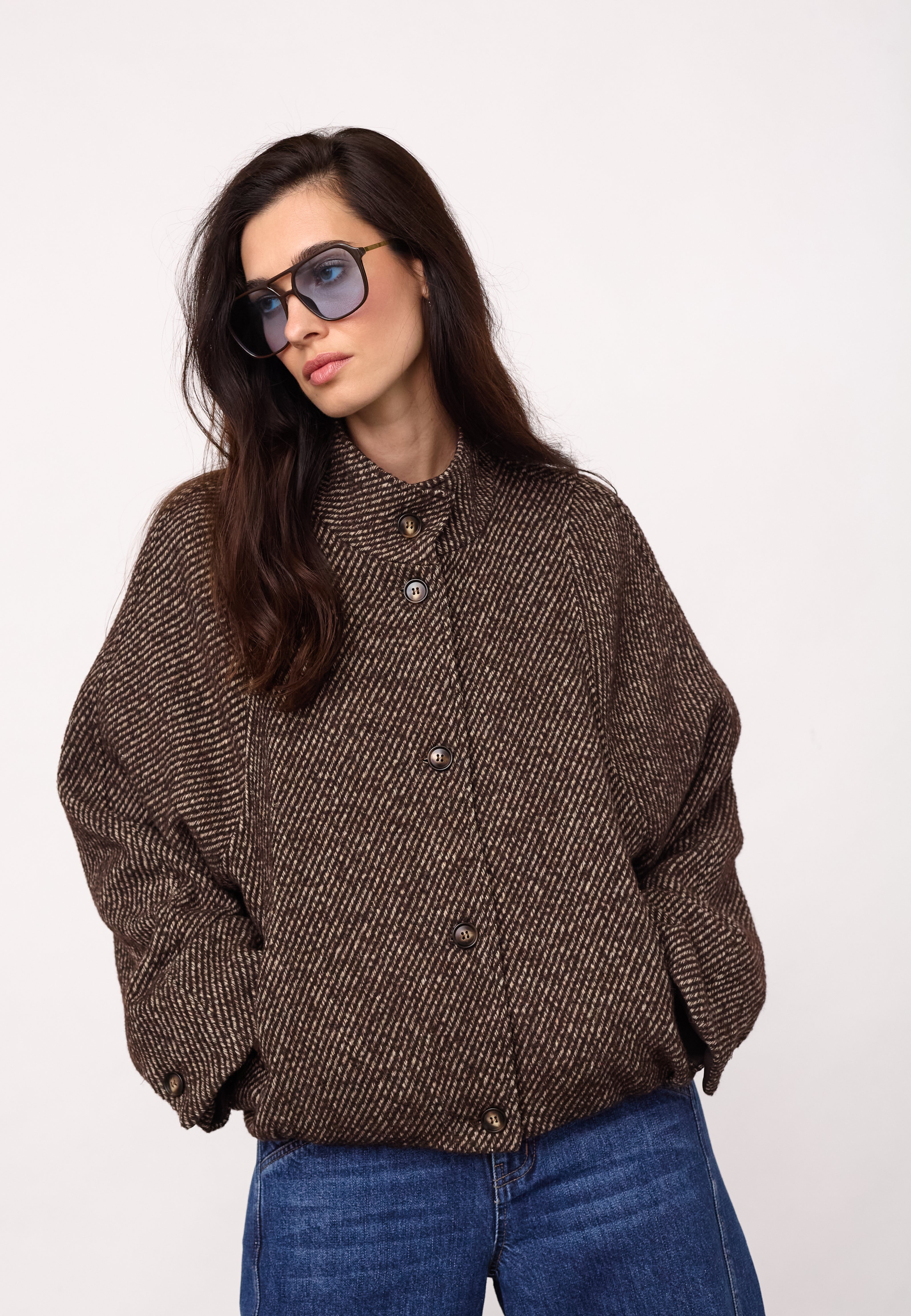SachaCC Balloon Jacket - Dark Brown - Co'couture
