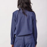 DaxterCC Check Pleat Shirt - New Blue