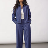 DaxterCC Check Pleat Shirt - New Blue