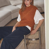 RainaCC Knit Vest - Cognac